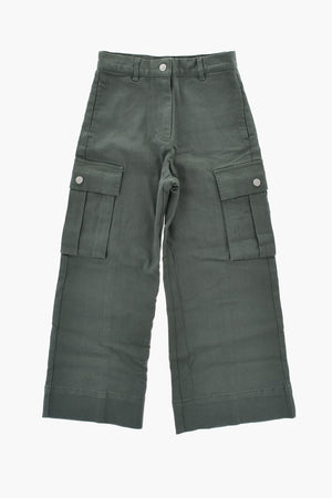 Cotton Twill Cargo Pants with Belt Loops