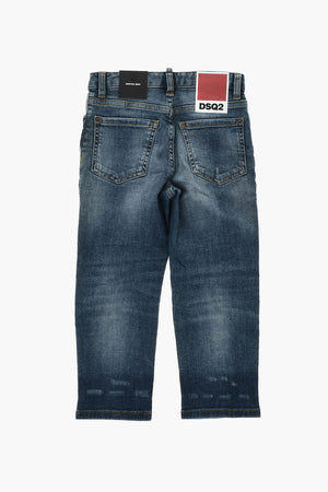 Boston Fit Jeans With Embroidered Logo 14cm