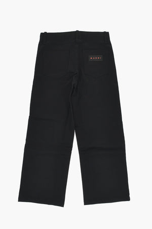 Stretch Cotton Chino Pants With Belt Loops