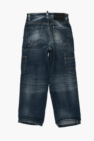 Jeans Cargo in Denim Distressed 18cm