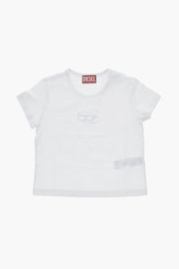 T-Shirt in Cotone con Logo Ton sur Ton