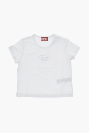 T-Shirt Aus Baumwolle Mit Ton-In-Ton-Logo