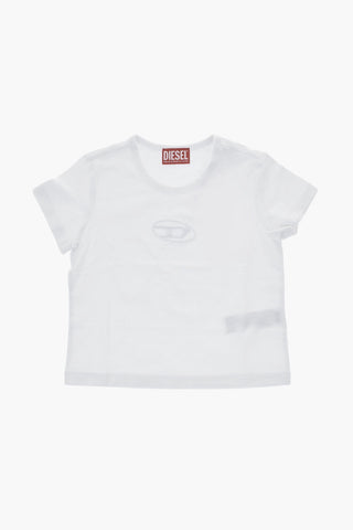 T-Shirt Aus Baumwolle Mit Ton-In-Ton-Logo