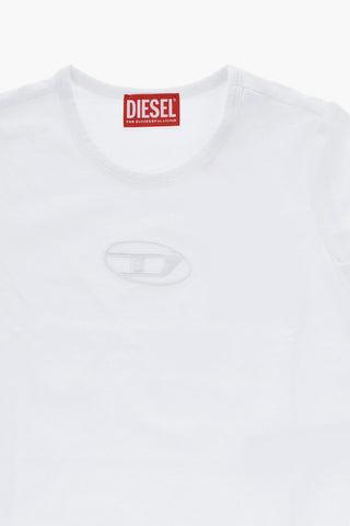 T-Shirt Aus Baumwolle Mit Ton-In-Ton-Logo