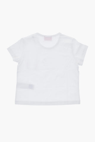 T-Shirt Aus Baumwolle Mit Ton-In-Ton-Logo