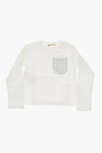 Flared Crewneck Sweatshirt With Lamé Pocket