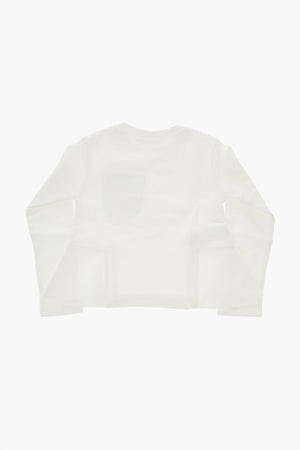 Flared Crewneck Sweatshirt With Lamé Pocket