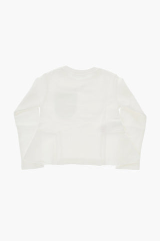 Flared Crewneck Sweatshirt With Lamé Pocket