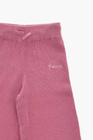 Knit Palazzo Pants with Drawstring