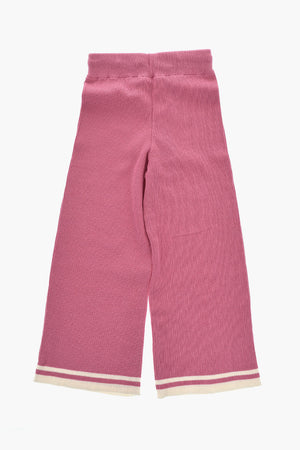 Knit Palazzo Pants with Drawstring