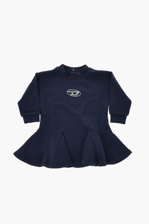 Ausgestelltes Kleid Aus Jersey Mit Lamè-Logo