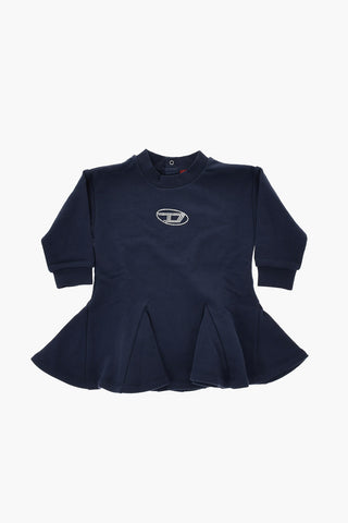 Ausgestelltes Kleid Aus Jersey Mit Lamè-Logo