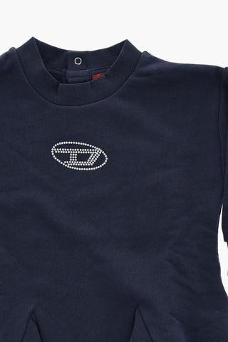 Ausgestelltes Kleid Aus Jersey Mit Lamè-Logo