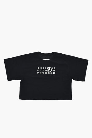 MM6 T-Shirt Cropped Fit in Cotone con Stampa