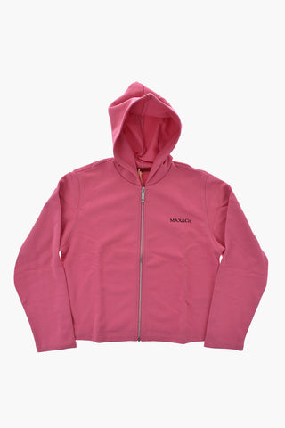 Brushed Cotton Hoodie With Front Zip