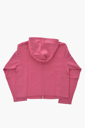 Brushed Cotton Hoodie With Front Zip