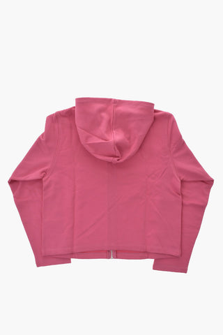 Brushed Cotton Hoodie With Front Zip