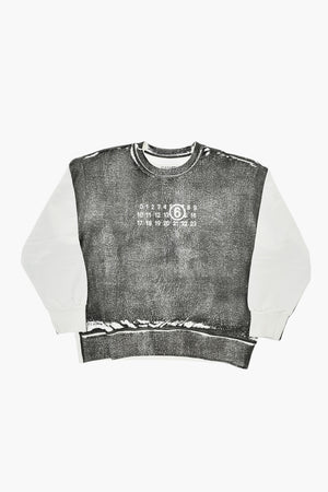 MM6 Printed Cotton Crew-Neck Sweatshirt
