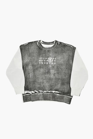 MM6 Printed Cotton Crew-Neck Sweatshirt
