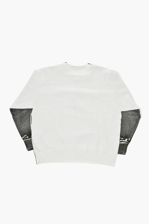 MM6 Printed Cotton Crew-Neck Sweatshirt