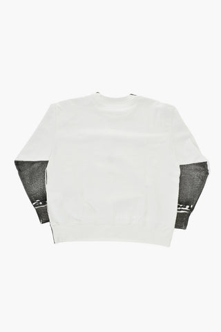 MM6 Printed Cotton Crew-Neck Sweatshirt