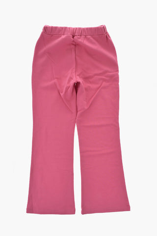 Brushed Cotton Joggers with Bootcut Hem