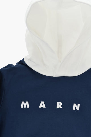 Hoodie aus Baumwolle mit kontrastfarbiger Kapuze