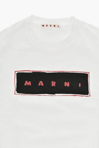 Felpa Girocollo in Cotone con Logo Stampato
