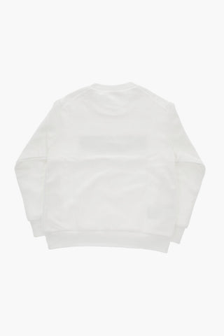 Felpa Girocollo in Cotone con Logo Stampato