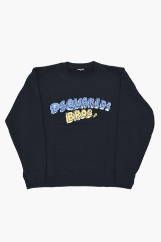 Brushed Cotton Crewneck Sweatshirt D2 BROS