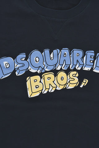Brushed Cotton Crewneck Sweatshirt D2 BROS