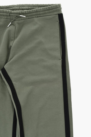Joggers aus aufgerauter Baumwolle mit Kontraststreifen