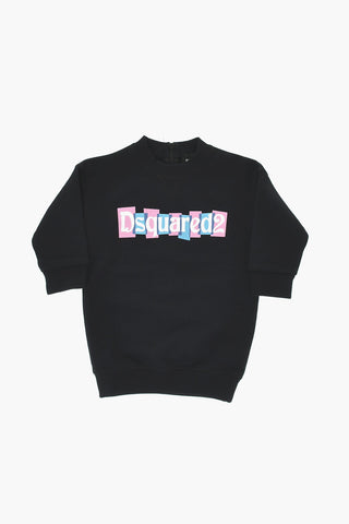 Sweatkleid mit langen Ärmeln und aufgedrucktem Logo
