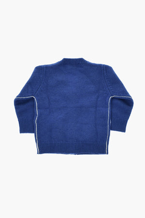 Cardigan Aus Wollmischung Mit Besticktem Logo