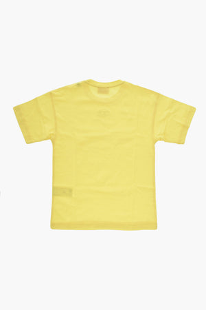 Rundhals-T-Shirt aus Baumwolle mit Logo in Relief