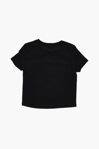 MM6 Rundhals-T-Shirt aus Baumwolle mit Strass-Logo