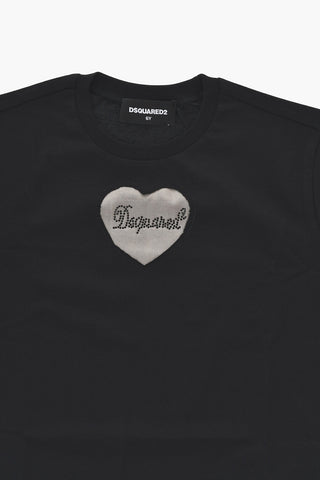 Rundhals-T-Shirt Aus Baumwolle Mit Transparentem Detail