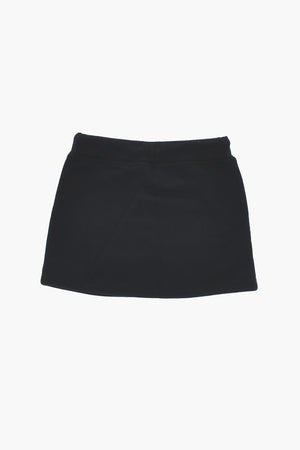 Jersey Skirt With Drawstring And Printed Logo