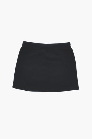 Jersey Skirt With Drawstring And Printed Logo