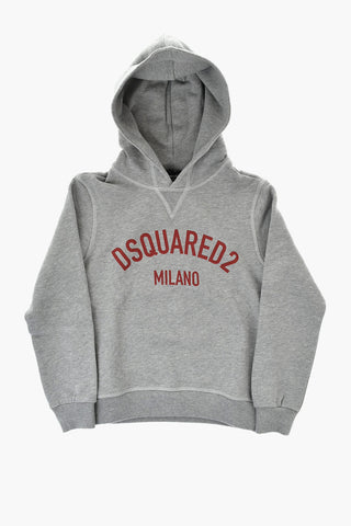 Hoodie aus gebürsteter Baumwolle mit Frontlogo