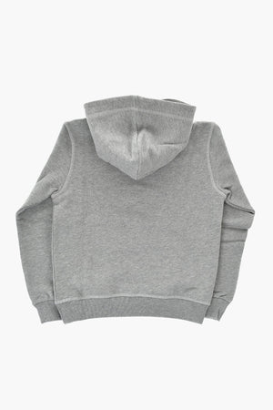 Felpa Hoodie in Cotone Garzato con Logo Frontale