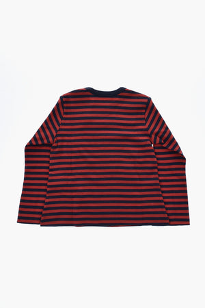 Long-Sleeve Cotton T-Shirt with Awning Stripes