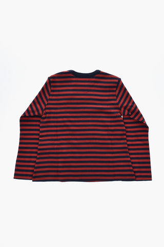 Long-Sleeve Cotton T-Shirt with Awning Stripes