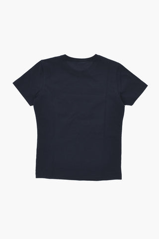 Cotton Crewneck T-Shirt with Printed Logo