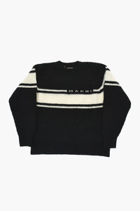 Wool-Blend Crewneck Pullover with Contrast Band