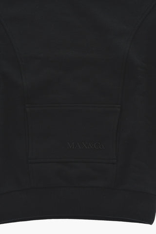 Felpa Mock Neck con Maniche in Maglia