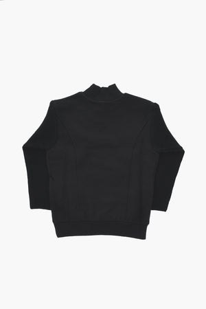 Felpa Mock Neck con Maniche in Maglia