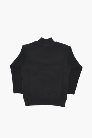 Felpa Mock Neck con Maniche in Maglia