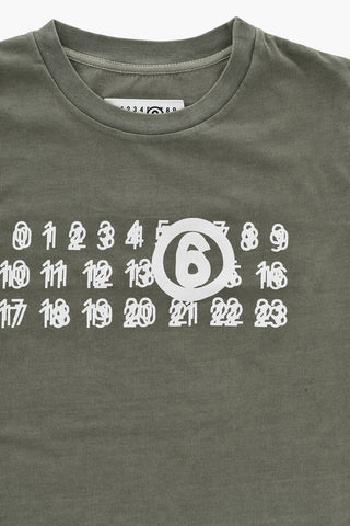 MM6 Cotton Crewneck T-Shirt with Front Print