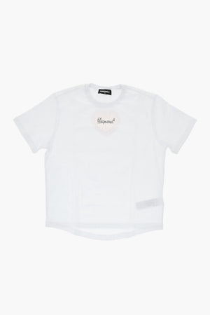 Rundhals-T-Shirt Aus Baumwolle Mit Transparentem Detail
